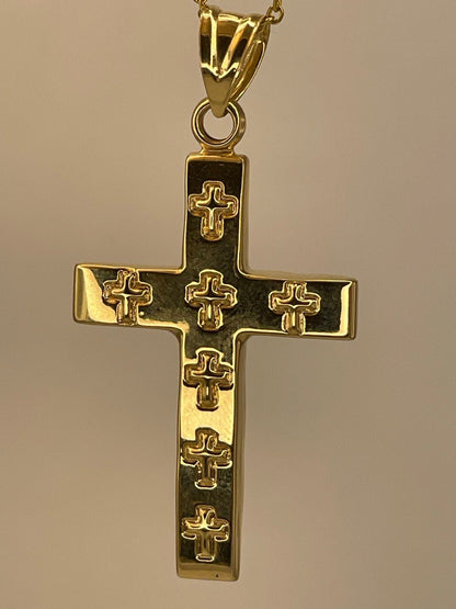 18K GOLD CROSS NECKLACE Jesus Cross,Real Gold,Birthday Gift,Christmas Gift,Anniversary Gift,For Her ,For Him, boyfriend Gift,girlfriend Gift