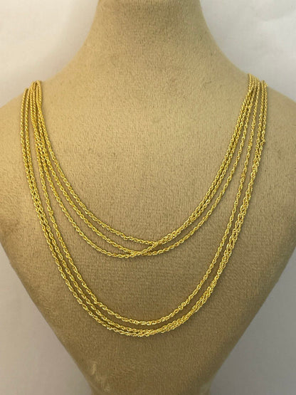 18K GOLD ROPE CHAIN(1mm)Necklace Chain,Real Gold,Necklace Chain,Birthday Gift,For Her,For Him,Christmas Gift,Anniversary Gift,Boyfriend Gift
