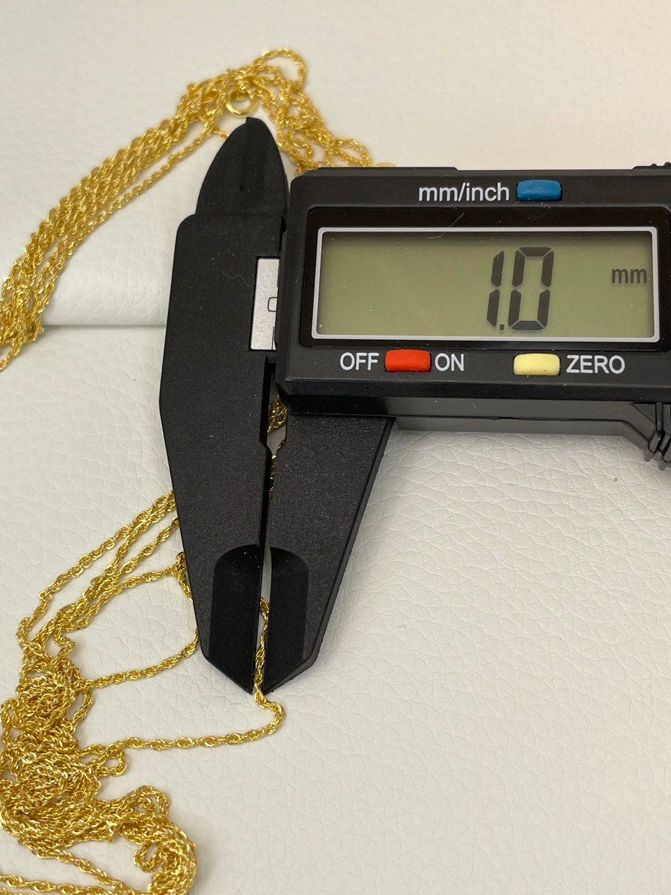 18K GOLD ROPE CHAIN(1mm)Necklace Chain,Real Gold,Necklace Chain,Birthday Gift,For Her,For Him,Christmas Gift,Anniversary Gift,Boyfriend Gift