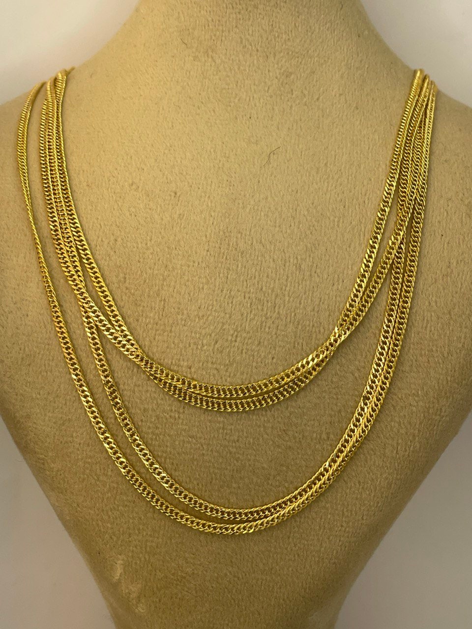 18K GOLD CURB DOUBLE (2mm),Real Gold,Birthday Gift,Christmas Gift,For Her,For Him,Anniversary Gift,boyfriend Gift,Girlfriend Gift.