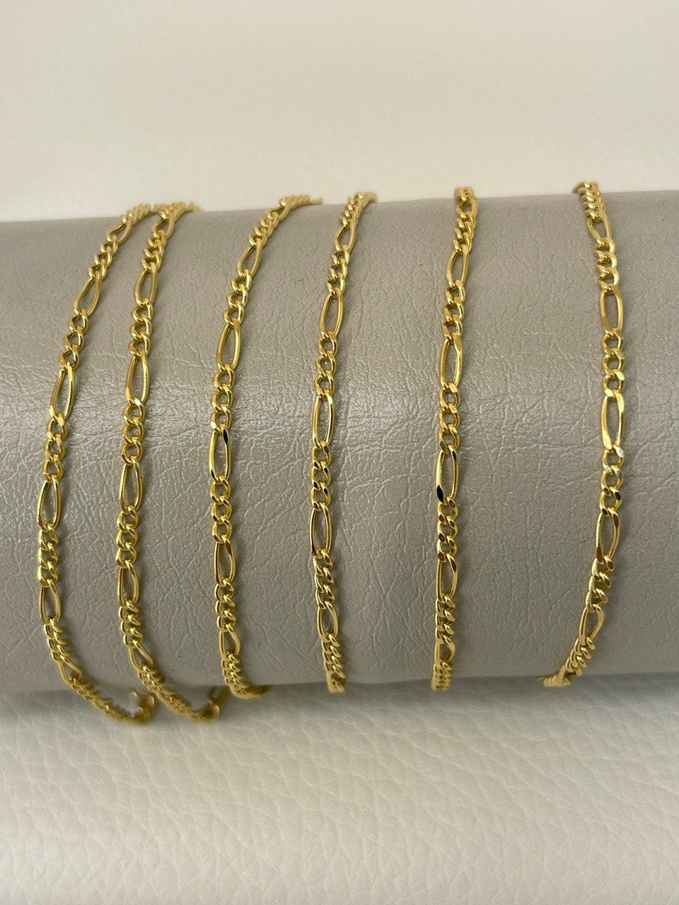18K GOLD FIGARO NECKLACE (1.6mm),Real Gold,Figaro Chain Necklace,Birthday Gift,For Her,For Him,Christmas Gift,Anniversary Gift,gift for dad.
