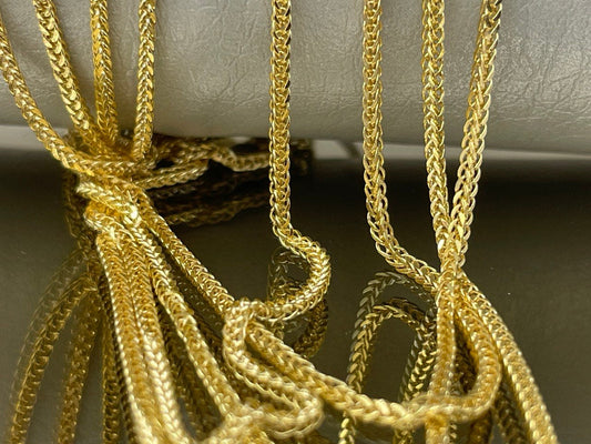 18K GOLD FRANCO (1.5mm), Real Gold ,Christmas Gift, Birthday Gift, For Her, For Him, Girlfriend Gift, Boyfriend Gift, Franco Chain Gold.