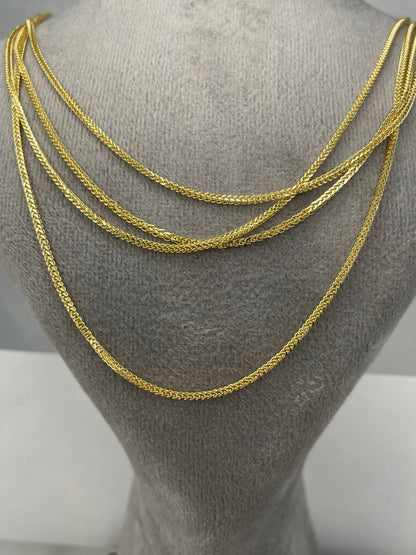 18K GOLD FRANCO (1.5mm), Real Gold ,Christmas Gift, Birthday Gift, For Her, For Him, Girlfriend Gift, Boyfriend Gift, Franco Chain Gold.