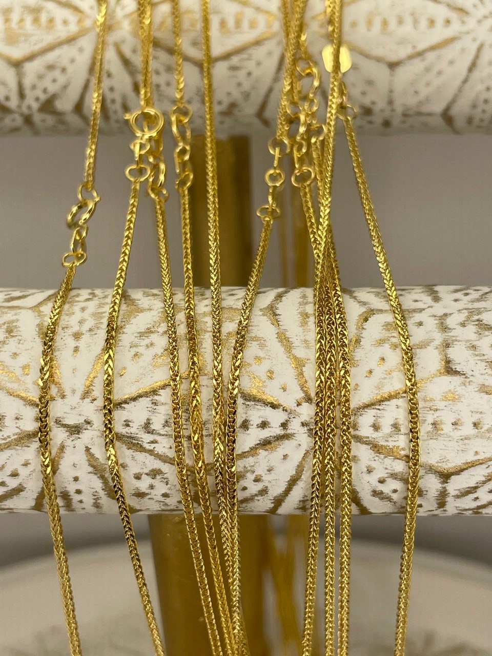 18K GOLD FRANCO (1 mm),Real Gold ,Birthday Gift, Christmas Gift, For Her, For Him, Boyfriend Gift, Girlfriend Gift, Franco Chain Gold .