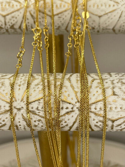 18K GOLD FRANCO (1 mm),Real Gold ,Birthday Gift, Christmas Gift, For Her, For Him, Boyfriend Gift, Girlfriend Gift, Franco Chain Gold .