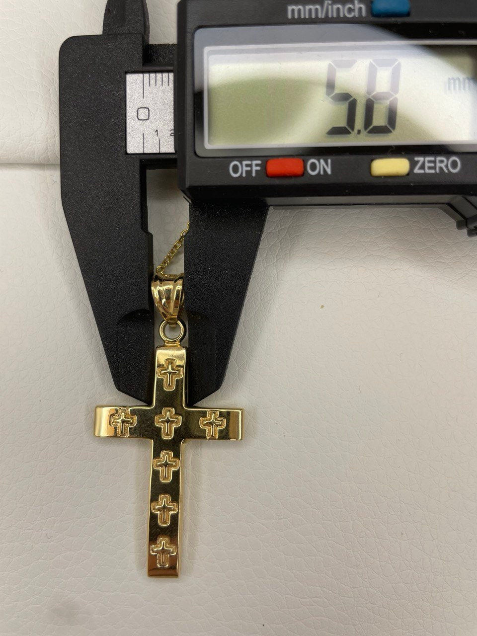 18K GOLD CROSS NECKLACE Jesus Cross,Real Gold,Birthday Gift,Christmas Gift,Anniversary Gift,For Her ,For Him, boyfriend Gift,girlfriend Gift