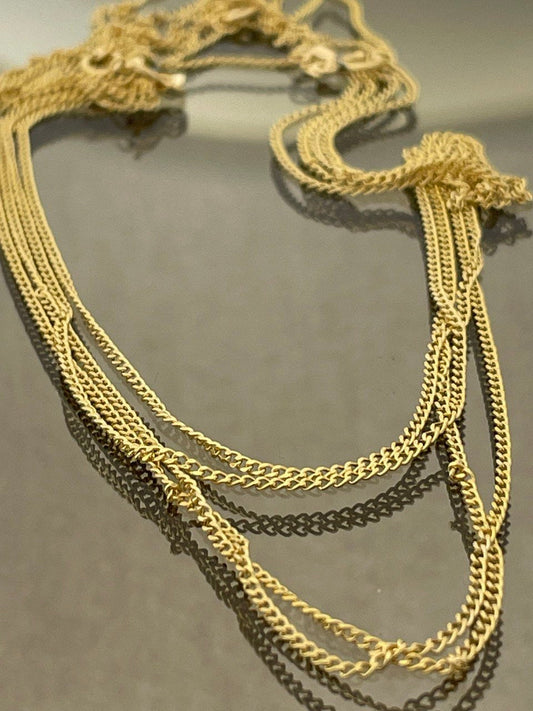 18K GOLD CURB NECKLACE (1mm),Real Gold,Solid Gold,For Him,For Her,Birthday Gift,Anniversary Gift,Gift For Dad,Gift For Mom.