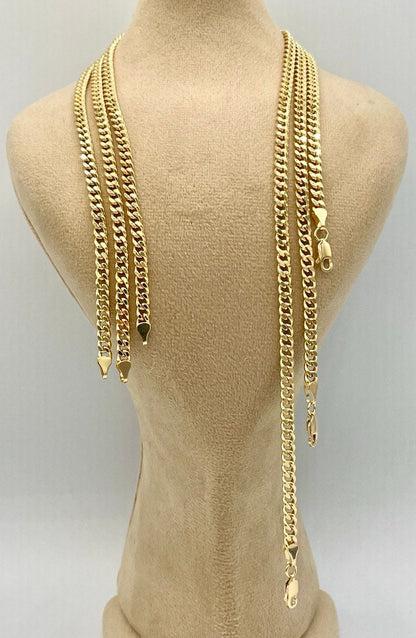 18K GOLD CURB(4.1mm)NECKLACE Chain,Real Gold,Solid Gold,Birthday Gift,Partner Gift,For Her,For Him,Christmas Gift,Gift For Dad,Gift For Mom.