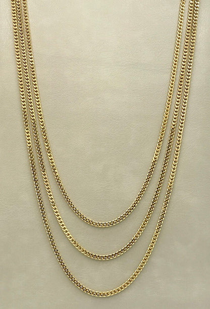 18K GOLD CURB(4.1mm)NECKLACE Chain,Real Gold,Solid Gold,Birthday Gift,Partner Gift,For Her,For Him,Christmas Gift,Gift For Dad,Gift For Mom.