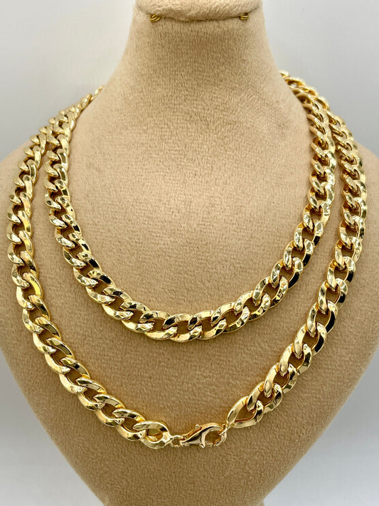18k GOLD Curb(7.5mm), link Chain Necklace ,18kReal Gold curb,christmas Gift,Unisex Gold chain,18k GOLD Chain,Birthday Gift,Ladies 18 Gold.