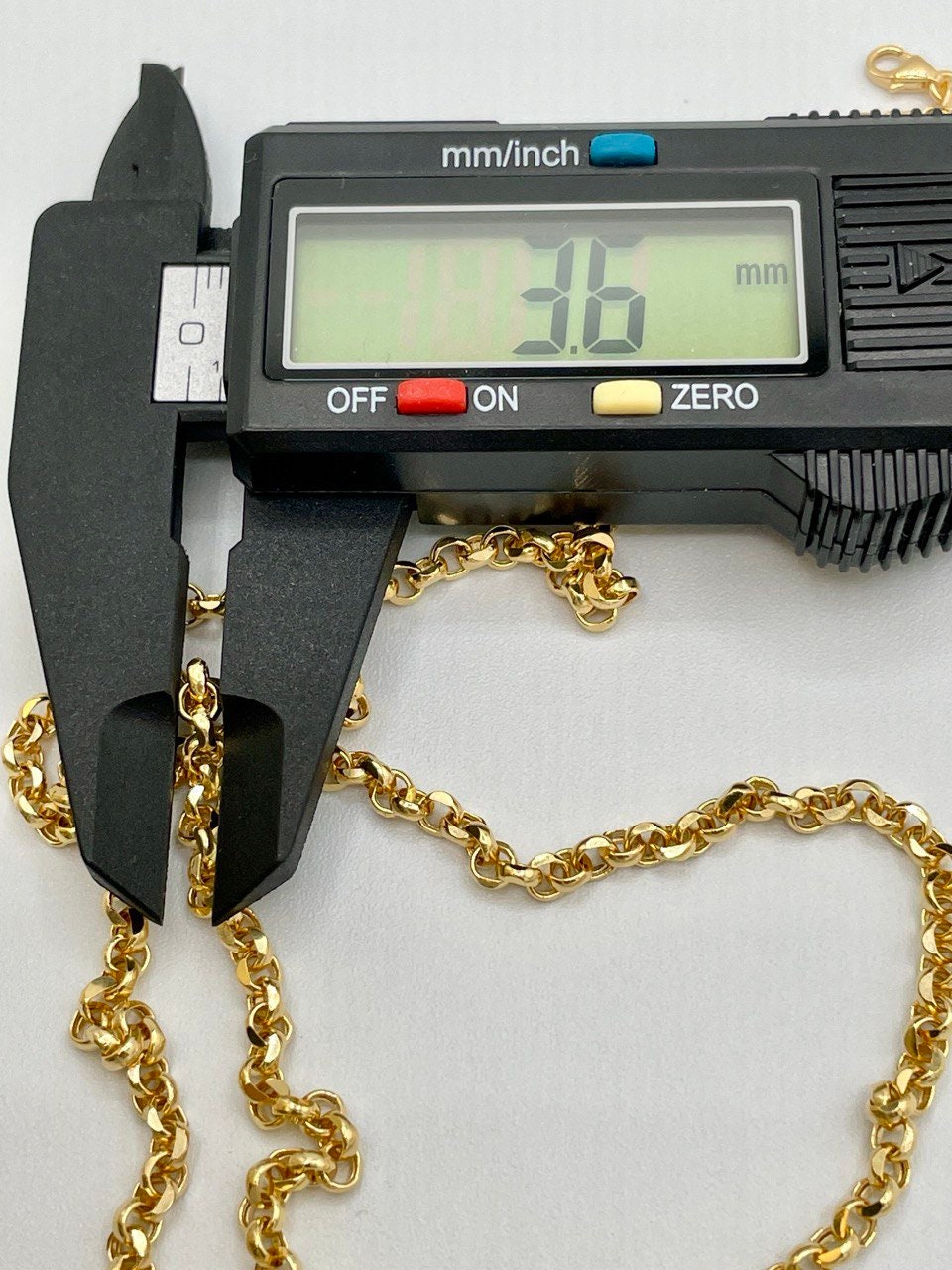 18K GOLD ROLO(3.5mm) NECKLACE Chain,Solid Gold,Real Gold,Diamond Cut,For Her,For Him,Birthday Gift,Christmas Gift,Boyfriend Gift.