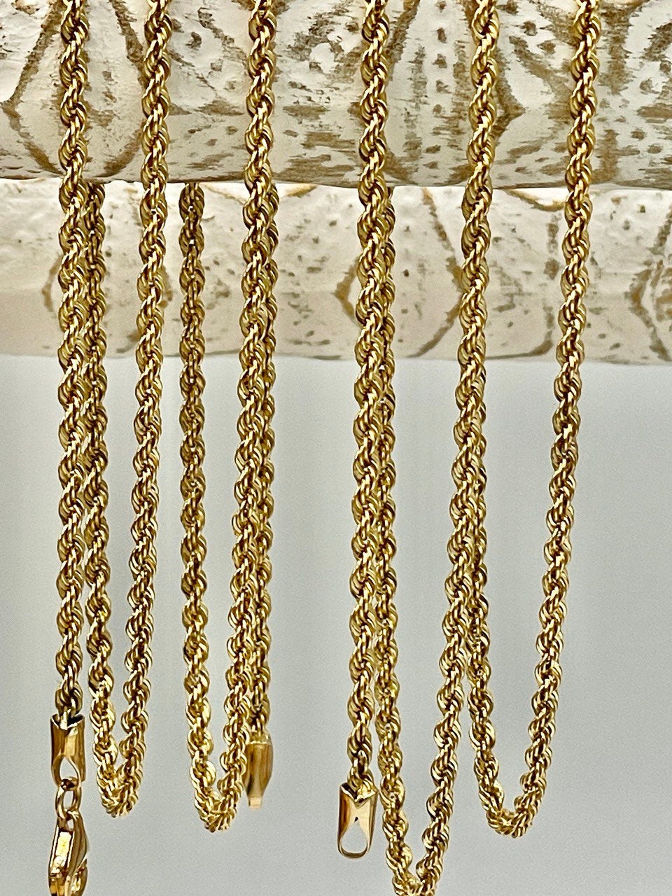18K GOLD ROPE CHAIN(2.1mm)Necklace,Real Gold,Yellow Gold,Birthday Gift,Partner Gift,For Her,For Him,Gift For Dad,Gift For Mom,Christmas Gift