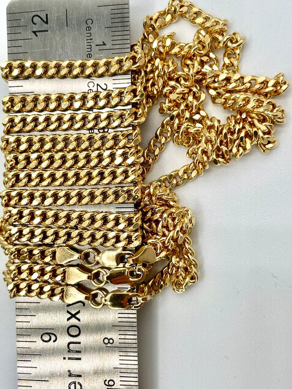 18K GOLD CURB NECKLACE (4.2mm)Solid Gold,Real Gold,Necklace Chain,For Her,For Him,Birthday Gift,Christmas Gift,Gift For Dad,Gift For Mom.