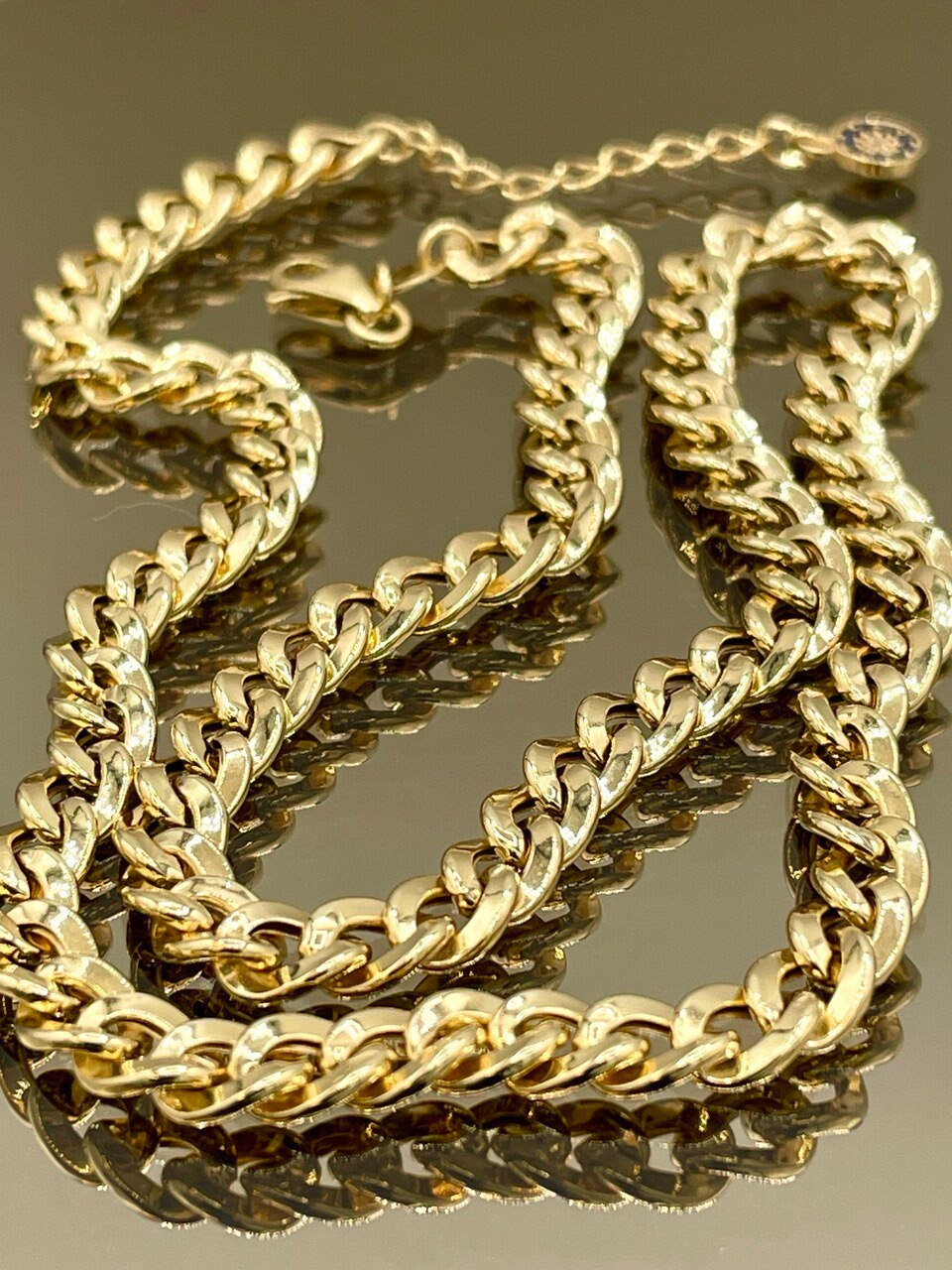 18K GOLD CURB(5.7mm) NECKLACE,Real Gold,Yellow Gold,Birthday Gift,Partner Gift,Wedding Gift,Anniversary Gift,For Her,For Him,Gift For Mom.