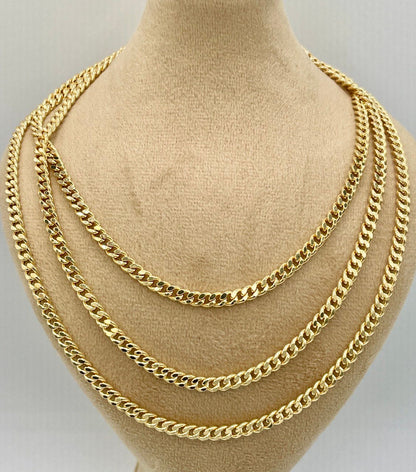 18K GOLD CURB(4.1mm)NECKLACE Chain,Real Gold,Solid Gold,Birthday Gift,Partner Gift,For Her,For Him,Christmas Gift,Gift For Dad,Gift For Mom.