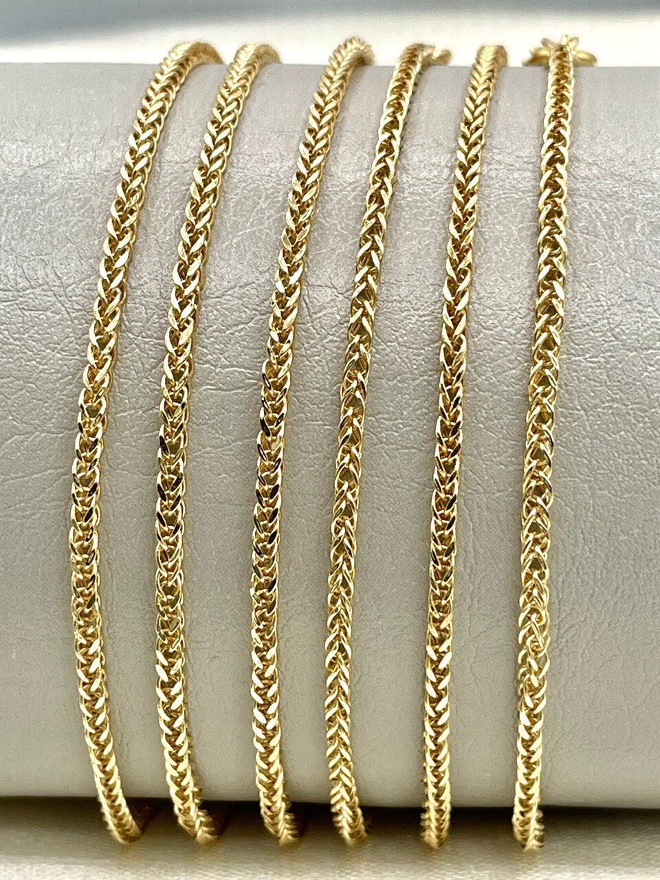 18Karat Gold Franco Necklace Chain(2mm)Thick16"_22"Length,Real 18Karat Gold ,Yellow Gold,Birthday Gift,Partner Gift,Gift for Men/Women.