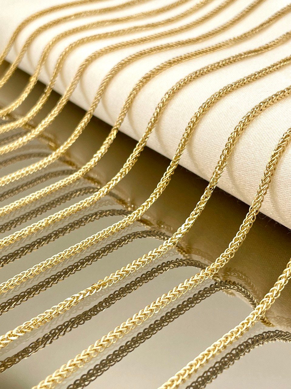 18Karat Gold Franco Necklace Chain(2mm)Thick16"_22"Length,Real 18Karat Gold ,Yellow Gold,Birthday Gift,Partner Gift,Gift for Men/Women.