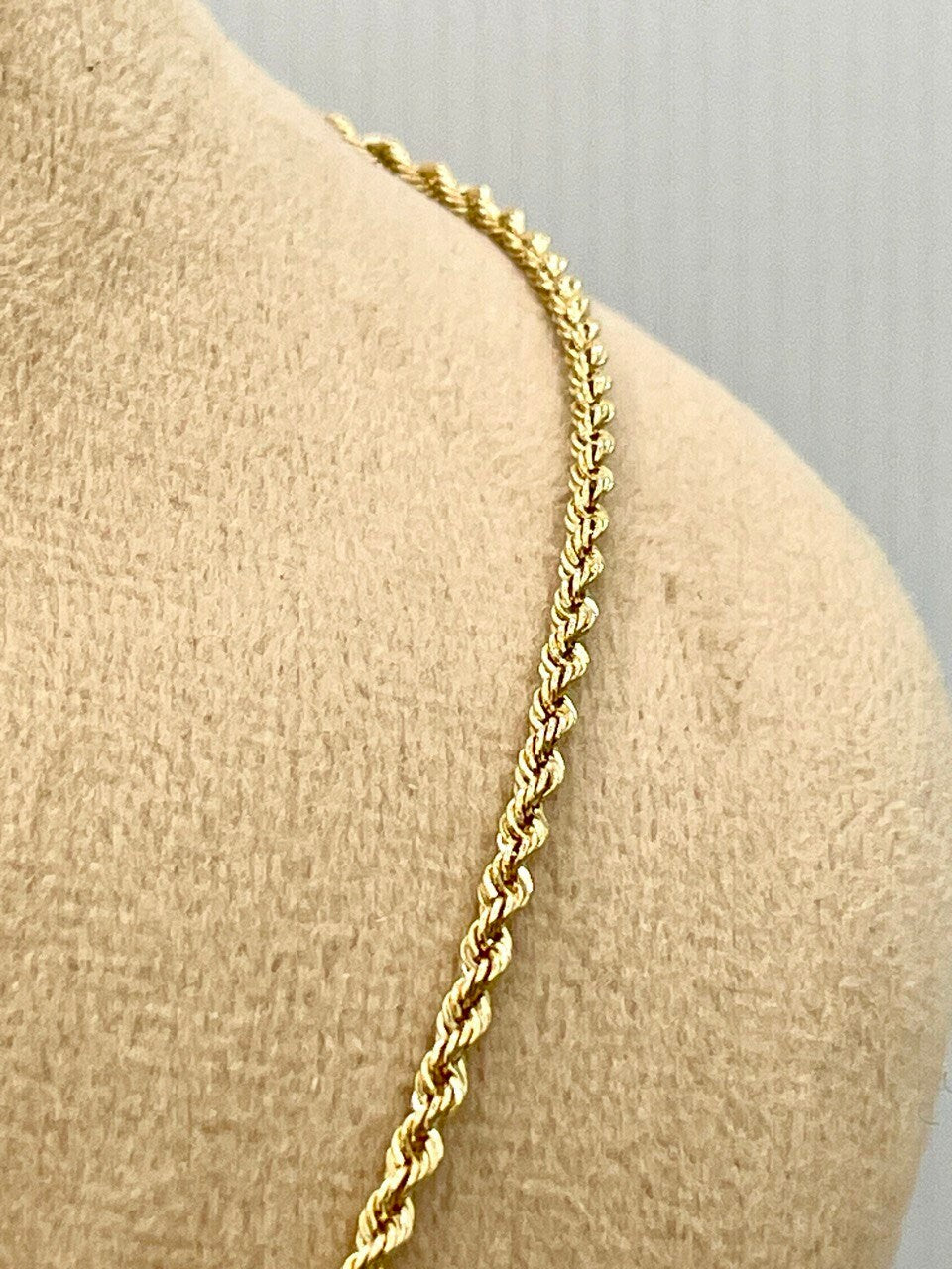 18K GOLD ROPE CHAIN(2.1mm)Necklace,Real Gold,Yellow Gold,Birthday Gift,Partner Gift,For Her,For Him,Gift For Dad,Gift For Mom,Christmas Gift