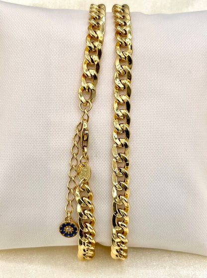 18K GOLD CURB(5.7mm) NECKLACE,Real Gold,Yellow Gold,Birthday Gift,Partner Gift,Wedding Gift,Anniversary Gift,For Her,For Him,Gift For Mom.