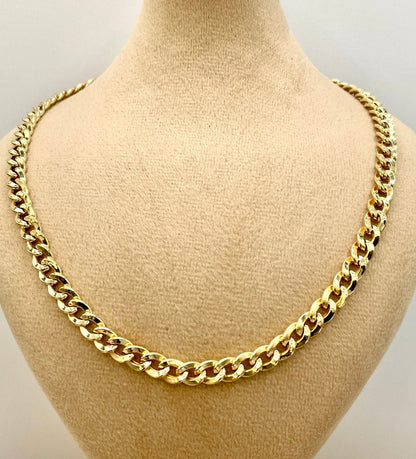 18K GOLD CURB(5.7mm) NECKLACE,Real Gold,Yellow Gold,Birthday Gift,Partner Gift,Wedding Gift,Anniversary Gift,For Her,For Him,Gift For Mom.