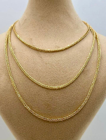 18Karat Gold Franco Necklace Chain(2mm)Thick16"_22"Length,Real 18Karat Gold ,Yellow Gold,Birthday Gift,Partner Gift,Gift for Men/Women.