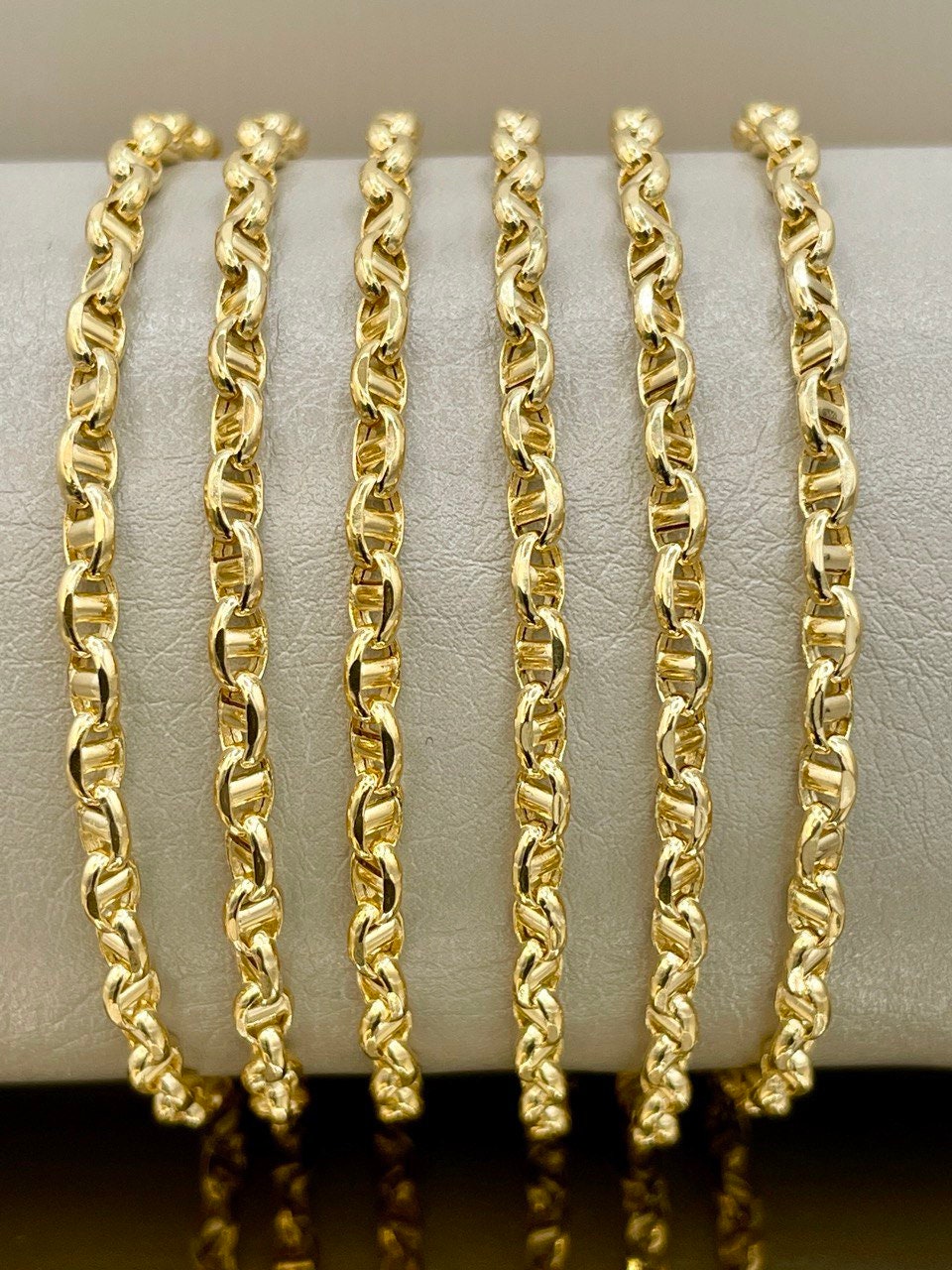 18Karat Gold Anchor Link Chain Necklace,Yellow Solid Gold,Real Gold Chain,(3.5mm)Thick,Birthday Gift,Anniversary Gift,Partner Gift Men/Women