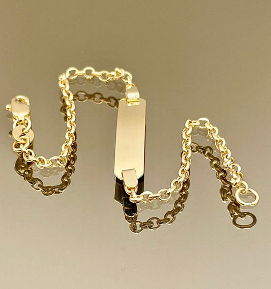 18K Solid Gold Cable Bracelet, Yellow 18K Gold Cable Links Bracelet,1.4mm Thick Real Gold Cable Bracelet for Men/Women,Gifts for Him/Her!
