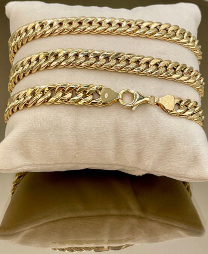 18k GOLD Curb(8mm), link Chain Necklace ,18kReal Gold curb,christmas Gift,Unisex Gold chain,18k GOLD Chain,Birthday Gift,Ladies 18 Gold.