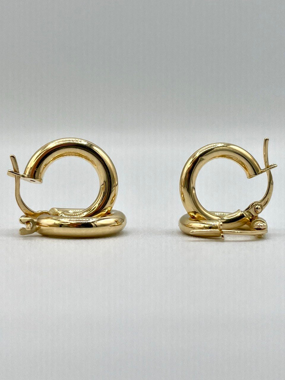 18K Real Gold Thick Hoop Earrings, Chunky Hoops, Polished Chunky Gold Hoop Earrings, Hoops for Women,18K Gold  Hoop Earrings Gift for Her.