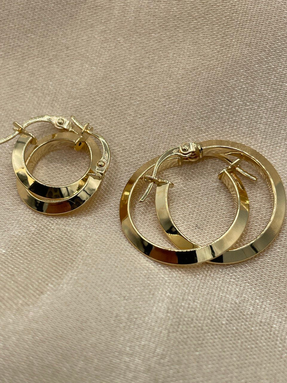 18K Real Gold Thick Hoop Earrings, Chunky Hoops, Polished Chunky Gold Hoop Earrings, Hoops for Women,18K Gold  Hoop Earrings Gift for Her.