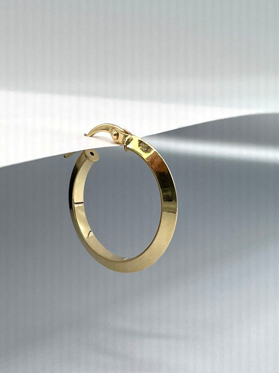 18K Real Gold Thick Hoop Earrings, Chunky Hoops, Polished Chunky Gold Hoop Earrings, Hoops for Women,18K Gold  Hoop Earrings Gift for Her.