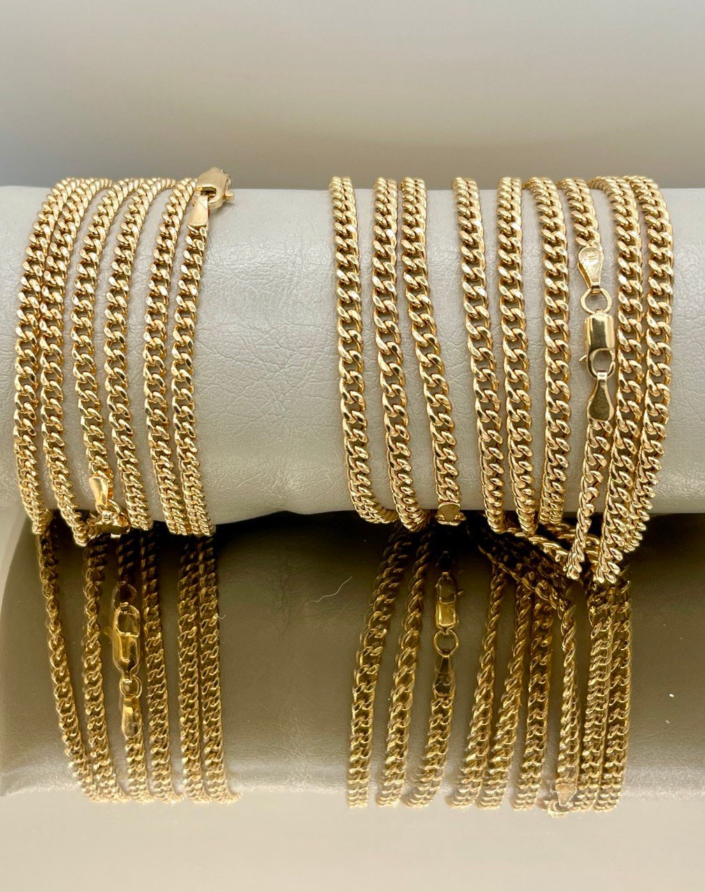 Solid 18K Gold Curb Chain Necklace, Real 18K Gold Miami Cuban Links Chain, 2.7MM_3MM Thick, Real Gold Chain for Him/Her, Birthday Gift!