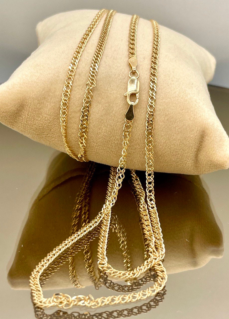 18K Gold Singapor Necklace Chain,Real Solid 18K Gold,Diamond cut and so shiny ,18k Gold Twisted chain , Gold Singapore chain, Unisex chain.
