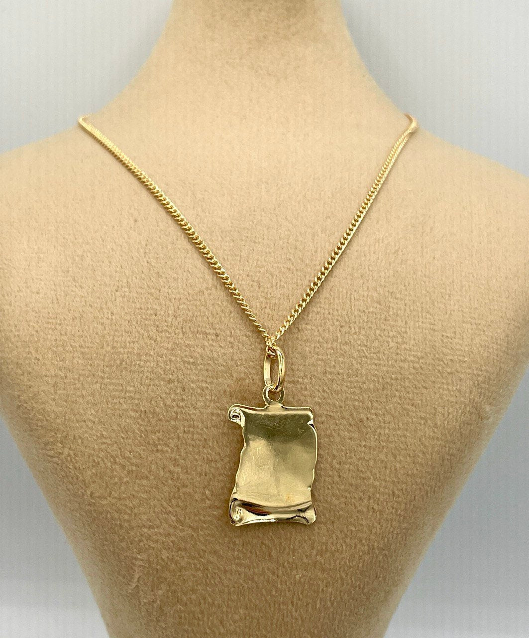 18K Gold Crucifix Necklace,2mmSolid Curb Chain, Diamond Cut Cross Chain,Christ Necklace Charm Religious Jewelry,Birthday Gift For Men/Women!