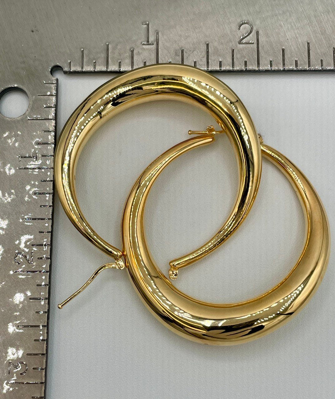 18k Gold Hoop Earrings Extravaganza: Unveiling Extra Chunky Hoop Earrings - Elevate Your Style with Bold Sophistication,Real Gold Women/Girl