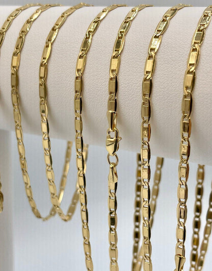 14k Gold ANCHOR CHAIN Necklace,3mm ,Mariner chain Active, 14k Real Gold chain, 14k Gold Mariner necklace ,gift necklace, Christmas Gift