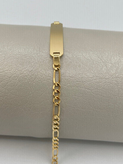 18k Solid Gold Figaro Bracelet, Yellow 18K Gold Figaro Links Bracelet,2.5mm Thick Real Gold Figaro Bracelet for Men/Women,Gifts for Him/Her!