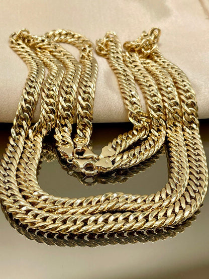 18k GOLD Curb(8mm), link Chain Necklace ,18kReal Gold curb,christmas Gift,Unisex Gold chain,18k GOLD Chain,Birthday Gift,Ladies 18 Gold.