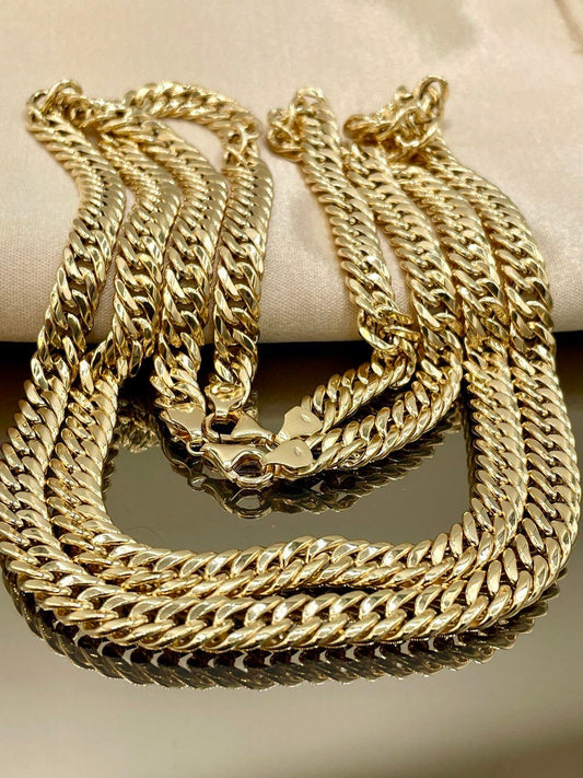 18k GOLD Curb(8mm), link Chain Necklace ,18kReal Gold curb,christmas Gift,Unisex Gold chain,18k GOLD Chain,Birthday Gift,Ladies 18 Gold.