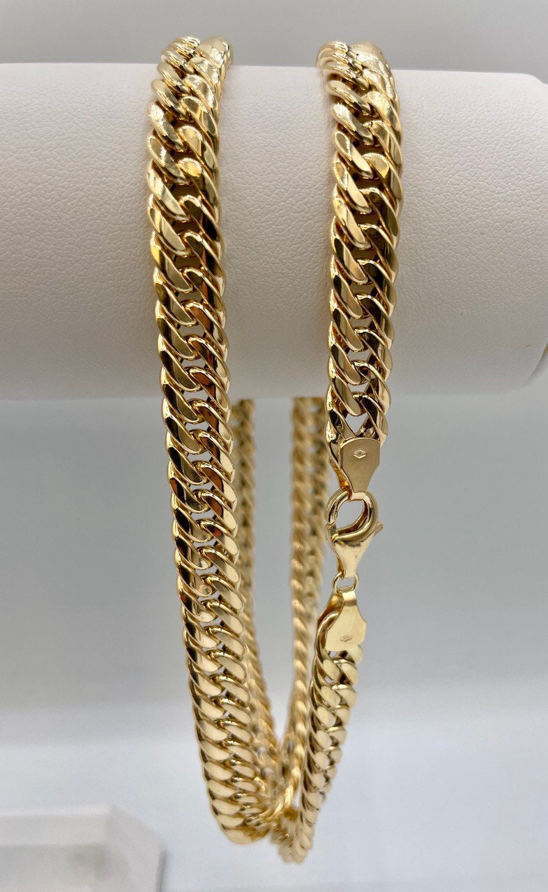 18k GOLD Curb(8mm), link Chain Necklace ,18kReal Gold curb,christmas Gift,Unisex Gold chain,18k GOLD Chain,Birthday Gift,Ladies 18 Gold.