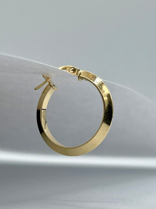 18K Real Gold Thick Hoop Earrings, Chunky Hoops, Polished Chunky Gold Hoop Earrings, Hoops for Women,18K Gold  Hoop Earrings Gift for Her.