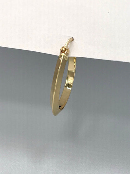 18K Real Gold Thick Hoop Earrings, Chunky Hoops, Polished Chunky Gold Hoop Earrings, Hoops for Women,18K Gold  Hoop Earrings Gift for Her.