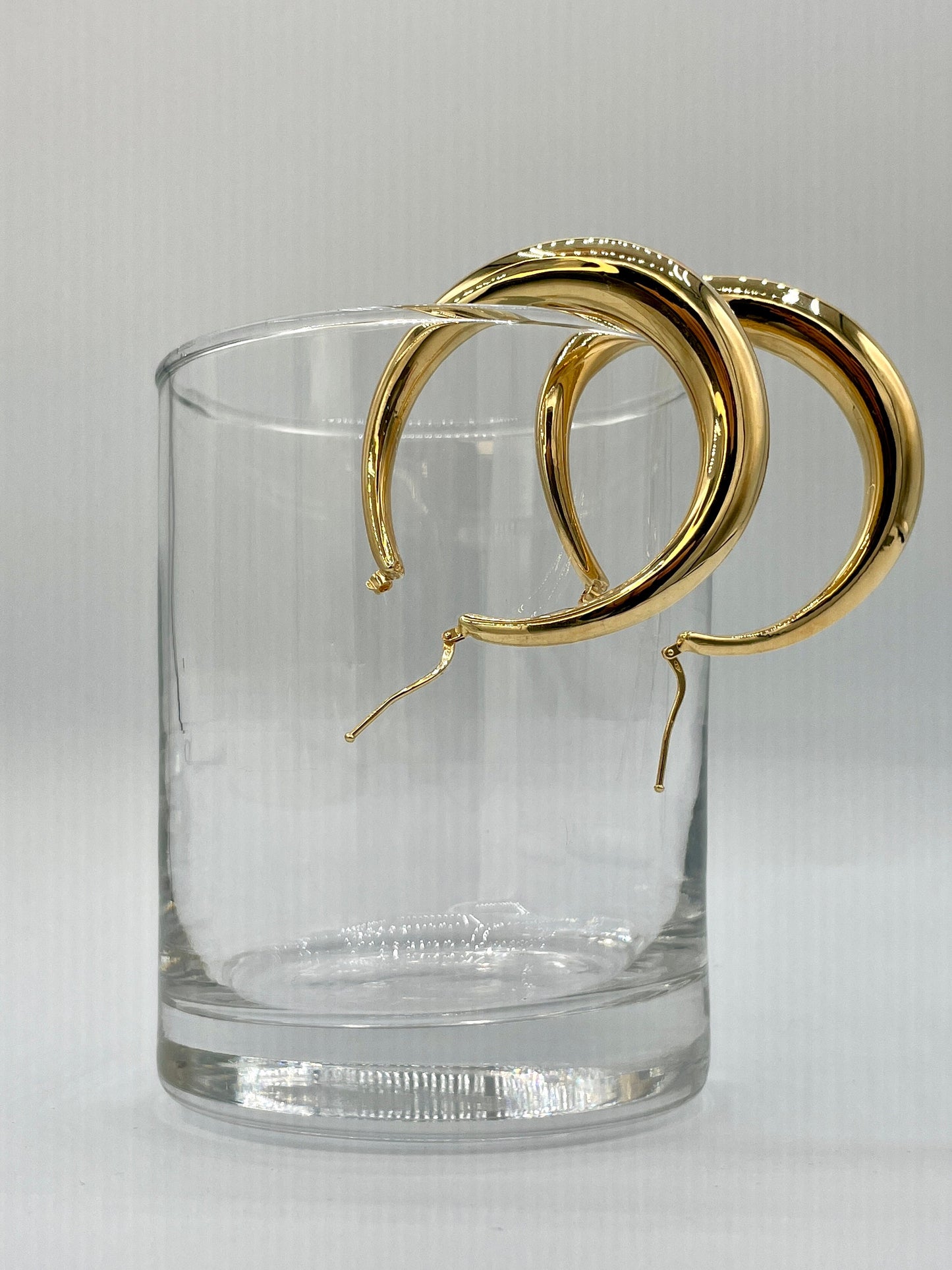 18k Gold Hoop Earrings Extravaganza: Unveiling Extra Chunky Hoop Earrings - Elevate Your Style with Bold Sophistication,Real Gold Women/Girl