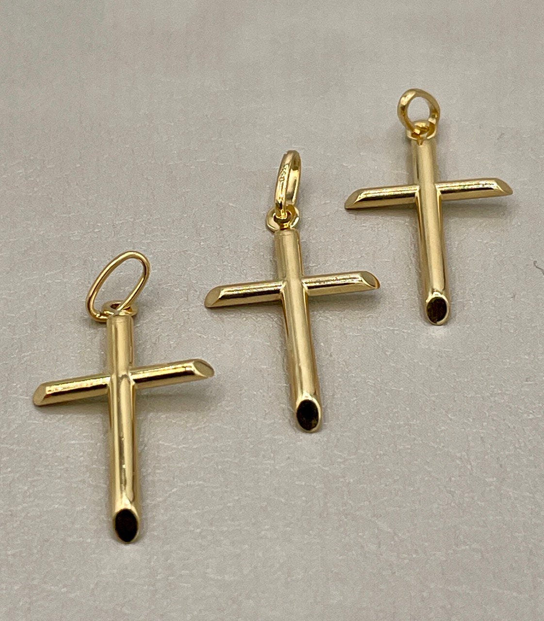 18K Gold Cross Necklace,Franco Necklace,Real Gold,1.5mmThick Chain,30mm-33mm Cross height,Birthday Gift Men/Women!