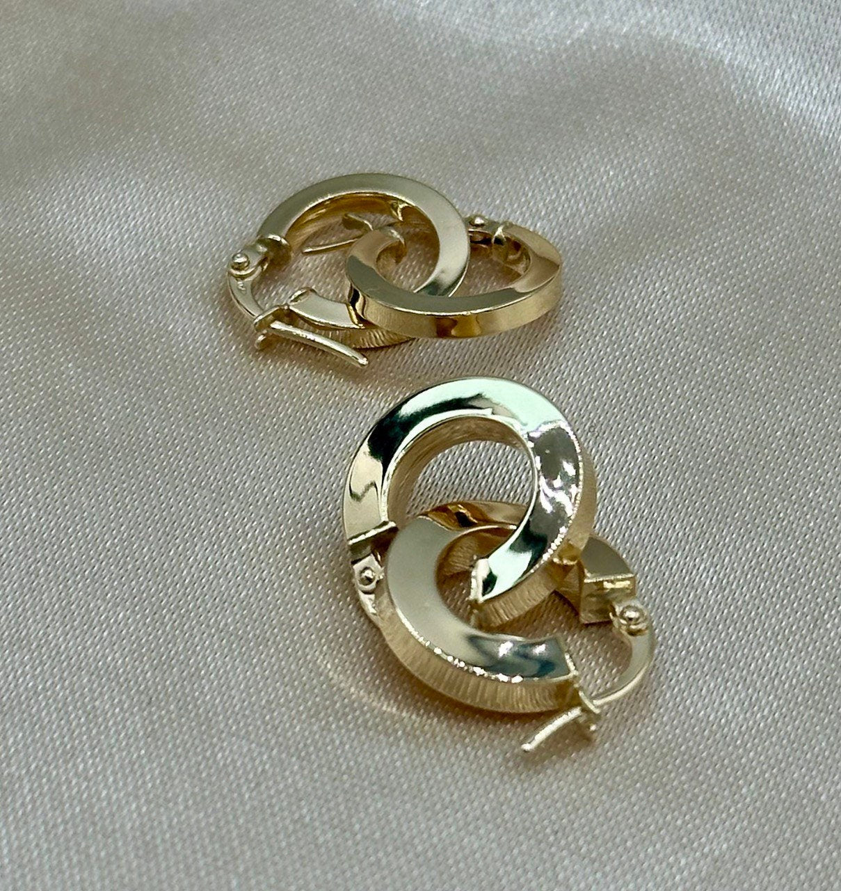 18K Real Gold Thick Hoop Earrings, Chunky Hoops, Polished Chunky Gold Hoop Earrings, Hoops for Women,18K Gold  Hoop Earrings Gift for Her.