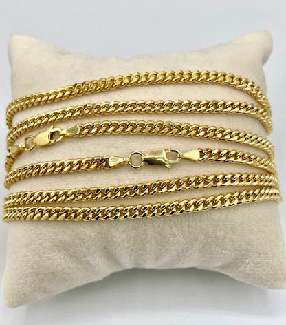 14k SOLID GOLD Curb Chain Necklace,25.5",24",22",4 MM ,Real Gold Chain ,Gold Chain, Ladies Gold Chain, For Him, for Her, Birthday Gift.