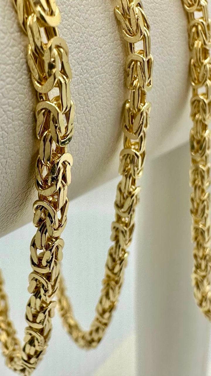 14K Solid Gold Byzantine Elegance,2.5mm Heavy Solid Chain Necklace for Men and Women, Luxury Unisex Charm,14K Gold Byzantine Chain Necklace!
