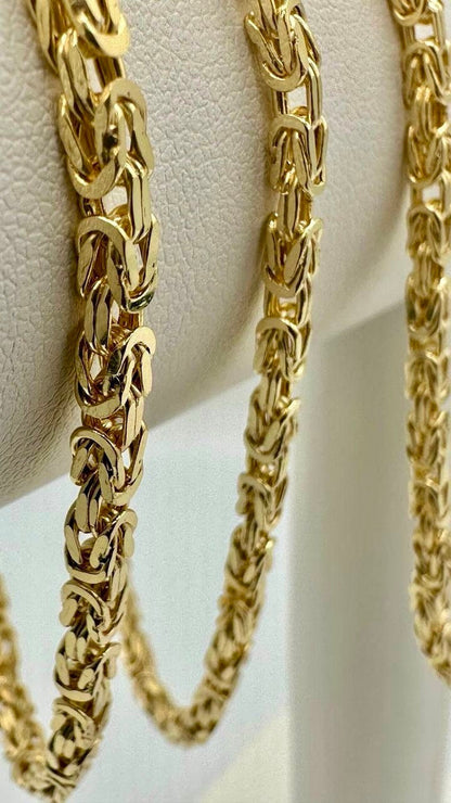 14K Solid Gold Byzantine Elegance,2.5mm Heavy Solid Chain Necklace for Men and Women, Luxury Unisex Charm,14K Gold Byzantine Chain Necklace!