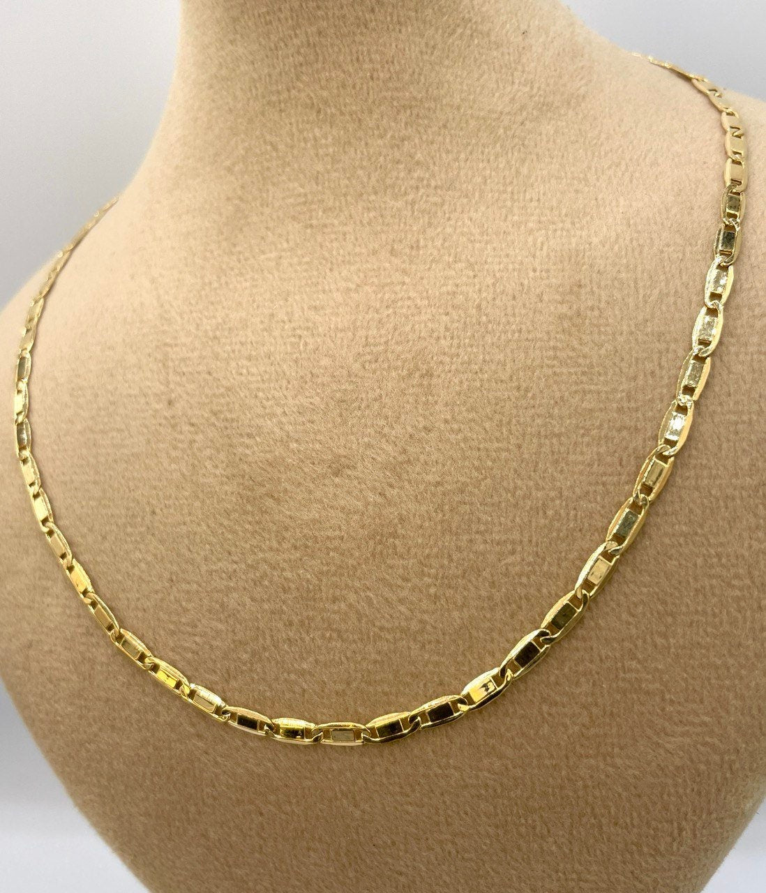14k Gold ANCHOR CHAIN Necklace,3mm ,Mariner chain Active, 14k Real Gold chain, 14k Gold Mariner necklace ,gift necklace, Christmas Gift
