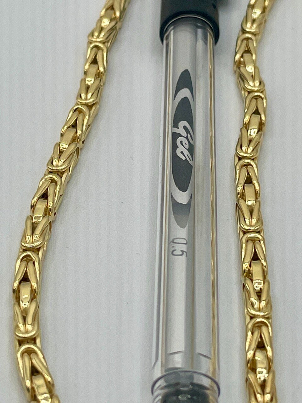 14K Yellow Solid Gold Byzantine Chain Necklace/ 14K Pure Gold Byzantine 4mm, 20"- 22" 24" 26" Lengths/ Real Gold Chain for Men & Women!